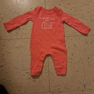 Newborn Carters pink girls onsie